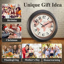 CLXEAST 18 Inch Illuminated Wall Clock with Smart LED Light Sensor, Large Modern World Map Wall Clocks for Living Room Decor,Oil Rubbed Bronze,Unique House Warming Gifts by CozyNest Decor