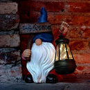 Garden Gnome Outdoor Decoration Solar Gnomes Statue with Lantern LED Lights,Terrace Courtyard Lawn Patio Porch Decoration Christmas Housewarming Gift for Woman Mom, Gnome Blue by GreenHaven Gardens