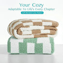 Joiedomi Throw Blanket for Couch, Sage Green Checkered Knitted Blankets Gifts for Women Mom Girls, Cozy Cute Soft Throw Home Room Decor Aesthetic Women Mothers Birthday Gifts 50x70 Inches by CozyNest Decor