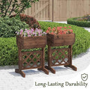 Raised Garden Bed, Standing Vertical Horticulture Planter Box for Backyard, Patio, Balcony, Planter for Flowers Herbs Vegetables for Indoor & Outdoo Decor with Trellis (Carbonized) by GreenHaven Gardens