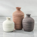 Ceramic Vase Set of 3 Decorative Vase for Home Decor Modern Farmhouse Decor Pottery Neutral Vases for Living Room Bathroom Table Mantel Fireplace Entryway Shelf (02-Brown) by GreenHaven Gardens