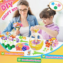 Fabric Flower Bouquets Toys, DIY Flower Making Kit for Kids 4 5 6 7 8 9 10 11 12 Year Old Girl Birthday Christmas Gift, Art and Crafts Kit Flowers Toys for Girls 4-6 6-8 8-12 Year Old (YELLOW) by TinyTreasures Baby Boutique