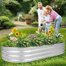 1MORE Galvanized Raised Garden Bed- Planter Garden Boxes Outdoor, Raised Beds for Gardening, 6x3x1ft Metal Garden Bed Kit for Vegetables Flower, Planter Raised Bed with Protective Tape & Tools.Silver by GreenHaven Gardens