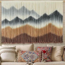 Macrame Wall Hanging Mountain Wall Art Dip-Dyed Macrame Wall Decor Modern Wall Decor Fiber Wall Art Craftsmanship 57" Wx35"L by CozyNest Decor