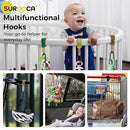SURDOCA Baby Stroller Hooks, Stroller Clips and Hooks for Diaper Bag, Mommy Bag Hook for Stroller Heavy Duty, Universal Stroller Hanger and Strap, Stroller Accessories for Mom by TinyTreasures Baby Boutique