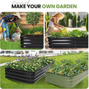 5-in-1 Adjustable Raised Garden Bed Kit | Galvanized Planter Boxes for Vegetables, Flowers | 12" Tall, Multiple Sizes (8x3x1ft, 9x2x1ft, 10x1x1ft, 6x5x1ft, 7x4x1ft) | Outdoor Metal Raised Bed, Grey by GreenHaven Gardens