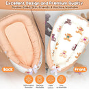 Baby Lounger - Baby Lounger for Newborn 0-24 Months, Breathable, Soft Cotton Baby Nest, Portable Infant Lounger for Home & Travel, Newborn Essentials Gift (Ivory Bear) by TinyTreasures Baby Boutique