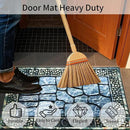 Door Mat Welcome Mat, Heavy Duty Door Mat 17.7 x 29.5 Inch Front Door Mat Rug Doormat for Outdoor Entrance Home Non-Slip Rubber Rug for Front Door, Outside, Entryway, Patio (Blue Welcome) by CozyNest Decor