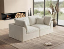78.9" Loveseat Sofa, Cloud Boneless Couches for Living Room, Modern Modular Sectional Sofa, Oversized, Warm White by CozyNest Decor