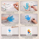 Family Handprint Kit, Hand Prints Keepsake Frame, DIY Craft Gift for New Parents & Mom & Baby, Grandparents, Mother's Day, Father's Day, Adoption Day, Anniversary, 6 Non -Toxic Paints (White) by TinyTreasures Baby Boutique