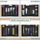 Utoplike Bamboo Silverware Drawer Organizer, Expandable Kitchen Utensils Drawer Organiser, Cutlery Tray Dividers, Flatware Caddy Drawer Insert, Office Supplies, Black 5-7 Slot by CozyNest Decor
