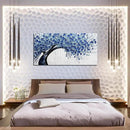 Large Wall Art for Living Room Bedroom Home Office Blue Tree of Life Wall Art Floral Picture Framed Wall Decor Modern Canvas Prints 24x48 In by CozyNest Decor