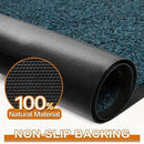 Mibao Front Door Mat, Dirt Trapper Welcome Mat for Outdoor Indoor, Non-Slip Waterproof Doormat, Durable Machine Washable Low Profile Entry Rug for Back Door Outside Patio Porch, 30" x 18", Blue by CozyNest Decor