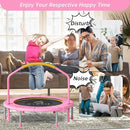 CLORIS 38in/48in Folding Trampoline - Max Load 220lbs / 450lbs Mini Trampoline Rebounder Trampoline for Adults with Adjustable Foam Handle, with safty Padded Cover Best Gift for Kids/Adult by TinyTreasures Baby Boutique