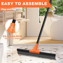 JEHONN Floor Squeegee Heavy Duty with 58.3 inches Long Handle, Rubber Scraper Broom for Cleaning Foam Water on Garage Concrete Bathroom Tile Marble Shower Glass Shop Deck Window Indoor Outdoor by GreenHaven Gardens