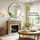 Fabuday Black Round Mirror 30 Inch - Large Circle Mirror for Bathroom, Living Room, Hallway, Entryway, Matte Aluminum Frame Circular Mirrors for Wall Decor by CozyNest Decor