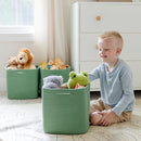 NaturalCozy 13 Inch Cube Storage Bins Cotton Rope Woven Baskets for Organizing 3-Pack | 13 x 13 Storage Cubes | Fabric Square Storage Baskets for Shelves Organizer, Kids Toy Bins, Closet Baby Nursery by TinyTreasures Baby Boutique