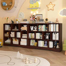 Book Shelf Set of 2, 10 Cubes Storage Organizer, 3-Tier Open Bookshelf Wooden Bookcase, Freestanding Cherry Bookshelf Cube Shelf for Living Room by CozyNest Decor