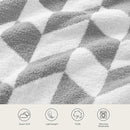 Snuggle Sac Chevron Throw Blanket for Couch, Reversible Super Soft Warm Blankets Cozy Knit Fuzzy Plush Lightweight Throws for Sofa, Bed, Camping,Grey,50x60 inches by TinyTreasures Baby Boutique