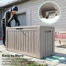 DRATO 75 Gallon Deck Box, Waterproof Resin Large Outdoor Storgae Box for Patio Furniture, Patio Cushions, Gardening Tools, Pool and Sports Supplies, Lockable by GreenHaven Gardens