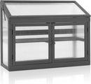 MCombo 2-Tier Wooden Cold Frame Garden Greenhouse Raised Flower Planter Shelf Bed Protection 6057-0160 (Dark Grey) by GreenHaven Gardens