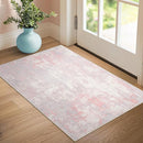 Washable Area Rugs 3'x5' Non-Slip Modern Abstract Soft for Living Room Entryway Bedroom Nursery, Print Pattern, Grey Pink by TinyTreasures Baby Boutique