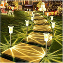 DenicMic Solar Lights Outdoor Pathway Lights 3000K LED Waterproof Acrylic Lamp Head Stainless Steel Stake for Yard Garden Landscape Path Walkway Driveway Patio Lawn (Warm White 10Pack) by GreenHaven Gardens