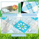 Extra Large Picnic Blanket Waterproof,80"x 80"Foldable Machine Washable Beach Blankets,Outdoor Blanket for 6-8 Adults,Picnic Mat Suitable for Indoor Crawling,Park Beach,Camping,Hiking,Travel( Blue) by TinyTreasures Baby Boutique