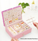 Jewelry Box for Earrings for Girls Jewelry Organizer Box Earring Holder Organizer for Girls Earring Box Jewelry Box Stud Earring Organizer for Girls Earring Jewelry Boxes for Women Pink Bling by TinyTreasures Baby Boutique