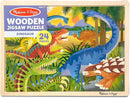 Melissa & Doug Dinosaurs Wooden Jigsaw Puzzle with Storage Tray (24 pcs) by TinyTreasures Baby Boutique