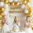 JOYIN 150 Pcs Metallic Gold Balloons, Different Sizes 18 12 10 5 Inch Gold Latex Balloon Arch Kit with Instruction for Birthday Decoration Party Graduation Wedding Holiday by TinyTreasures Baby Boutique