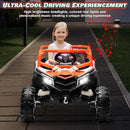Electric Car for Kids, JOYRACER 24V Ride on Car Battery Powered Off-Road UTV w/Remote Control, 3 Speeds, 4x150W Powerful Motors, 18" Seat, Bluetooth, MP3, Electric Vehicles with Big Pull Bow by TinyTreasures Baby Boutique