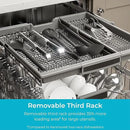 Kenmore 24" Built-in Stainless Steel Tub Dishwasher EasyFlex 3rd, SmartWash, UltraWash Plus, TurboDry, and Adjustable Rack, Energy Star Certified, Fingerprint Resistant by CozyNest Decor