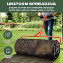 Compost Peat Moss Spreader for Lawn, 36 Inch Compost Roller Spreader with Adjustable T-Shaped Handle, Upgraded Side Clasps, Durable Lightweight Metal Roller, Lawn Garden Yard Care by GreenHaven Gardens