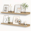 Floating Shelves for Wall, Picture Ledge Shelf 36 Inch Solid Wood Set of 2, Rustic Wall Shelves with Lip, Kids Bookshelf, Photo & Picture Live Edge Floating Shelves for Bedroom, Living Room, Kitchen by CozyNest Decor