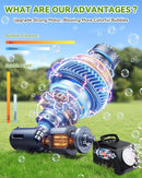 Bubble Machine Rotating Bubble Maker for Kids - 20000+ Big Bubbles Per Minute Bubbles for Toddlers 1-3| Rechargeable Atomatic Bubble Blower for Indoor Outdoor Party Weeding by TinyTreasures Baby Boutique