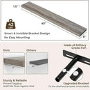 RICHFOCUS 40Inch Floating Shelves for Wall 2 Pack Shelves for Bedroom|Kitchen|Bathroom Wall Mounted Rustic Wood Floating Shelf with Invisible Brackets for Books|Storage|Decor, Grey by CozyNest Decor