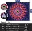 ADDWel Blacklight Mandala Boho Tapestry Glow In The Dark, Black Light Bohemian Hippie Poster Wall Hanging for Bedroom Aesthetic Wall and Room Decor (60" x 80", Mandala) by CozyNest Decor