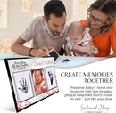 Inkless Hand and Footprint Kit, Baby Keepsake Plaque & Baby Shower Gifts - Ideal as Mom To Be Gift, Nursery Picture Frames, Clean Touch Hand and Footprint Kit (Style 1 - Design 2) by TinyTreasures Baby Boutique