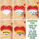Creative Roots Mosaic Heart Stepping Stone, Includes 7-Inch Ceramic Stepping Stone & 6 Vibrant Paints, Mosaic Stepping Stone Kit, Paint Your Own, DIY Stepping Stone Kit for Kids Ages 8+ by TinyTreasures Baby Boutique