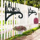 Hanging Plant Bracket Heavy Duty Iron Ornamental Gnome Silhouette Hanging Plant Hangers Outdoor 12 inch Hanging Basket Bracket Hook Wall Mounted for Flower Pot, Lantern, Bird Feeder, Wind Chimes by GreenHaven Gardens