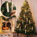 DRomance Christmas Tree Flameless Taper Candle Lights Battery Operated with 10-Key Remote and Timer, 10 Pack Plastic Flickering LED Taper Candles Multi-Using Home Garden Holiday Decor 3.4" by GreenHaven Gardens