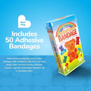 BioSwiss Bandages, Gummy Bear Shaped Self Adhesive Bandage, Latex Free Sterile Wound Care, Fun First Aid Kit Supplies for Kids, 50 Count by TinyTreasures Baby Boutique
