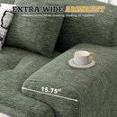 122" Modern L Shaped Modular Sectional Sofa, Boneless Couches for Living Room with Ottoman,4 Seater Convertible Chenille Cloud Couch Sofa Set, No Assembly Required, Green 1 PCS by CozyNest Decor