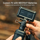 ELECOM NESTOUT Outdoor Camping LED Panel Flashlight w/Mini Tripod, Dimmable USB Powered LED Light, IP44 Water Dust Resistant, 30-1000 Lumen, Portable Lantern for NESTOUT Power Bank, Black (Flash-1) by GreenHaven Gardens