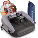 Hiccapop NeoBoost Inflatable Toddler Booster Seat for Dining Table – Portable, Quick-Inflate Design – Anti-Slip Base, Secure Straps, Easy-Clean – Perfect for Home & Travel, Black/Gray by TinyTreasures Baby Boutique