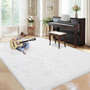 5x7 Area Rug for Living Room: Fluffy Shag Soft Washable Rugs Fuzzy Plush Indoor Carpet for Bedroom Nursery Playroom Dorm Kids Girls Boys Room (White, 5'x7') by TinyTreasures Baby Boutique
