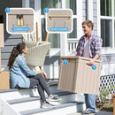 50 Gallon Deck Box Large Outdoor Storage for Patio Furniture,Outdoor Cushions,Garden Tools and Pool Supplies,Waterproof,Resin,Lockable(Grey) by CozyNest Decor