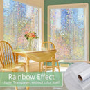 HIDBEA Window Privacy Film Static Clings, Rainbow Window Film, 3D Decals Non-Adhesive Window Vinyl Film for Home Door, 35.4 Inch × 6.5 Feet by CozyNest Decor