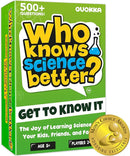 QUOKKA Who Knows Better? - Science - Family Card Trivia Game | Fun Learning & Educational Questions for Families | Suitable for Boys & Girls by TinyTreasures Baby Boutique